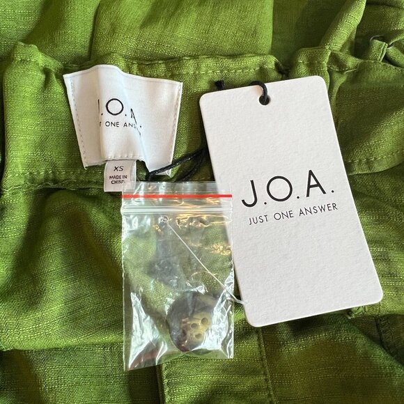J.O.A Womens Strapless Belted Ankle Jumpsuit XS in Moss Green - Picture 8 of 12